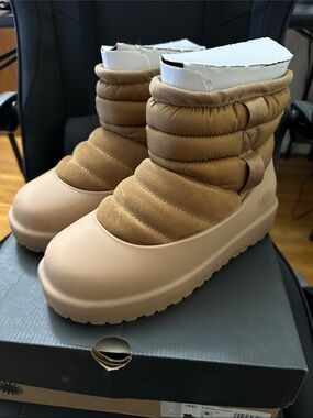 Mens UGG Mini Pull On Weather Boots Chestnut